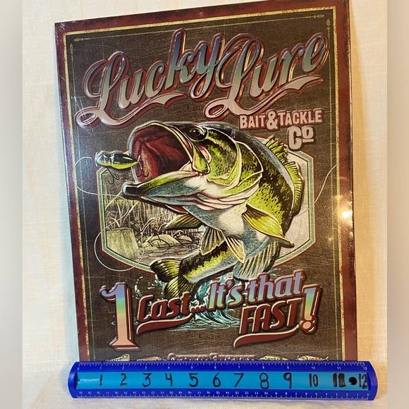Tin Sign Co Reproduction Vintage Fishing Co Sign 12x16” New in Packaging - Picture 3 of 5